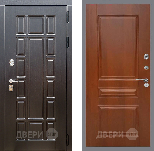Входная металлическая Дверь Стоп НЬЮ ЙОРК ФЛ-243 Итальянский орех в Рузе