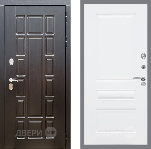 Входная металлическая Дверь Стоп НЬЮ ЙОРК ФЛ-243 Силк Сноу в Рузе