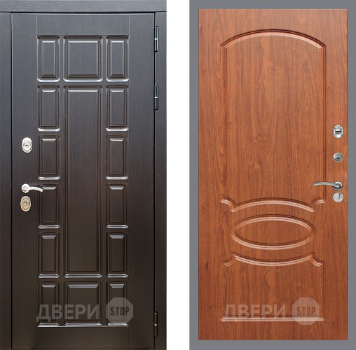 Входная металлическая Дверь Стоп НЬЮ ЙОРК ФЛ-128 Береза мореная в Рузе