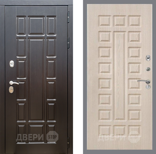 Входная металлическая Дверь Стоп НЬЮ ЙОРК ФЛ-183 Беленый дуб в Рузе