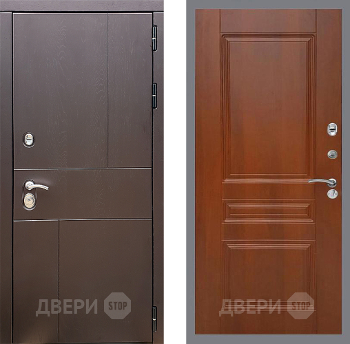 Входная металлическая Дверь Стоп УРБАН ФЛ-243 Итальянский орех в Рузе
