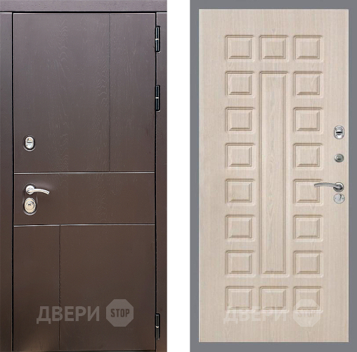 Входная металлическая Дверь Стоп УРБАН ФЛ-183 Беленый дуб в Рузе