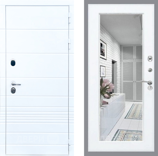 Дверь Стоп ТРЕНДО Зеркало Силк Сноу в Рузе