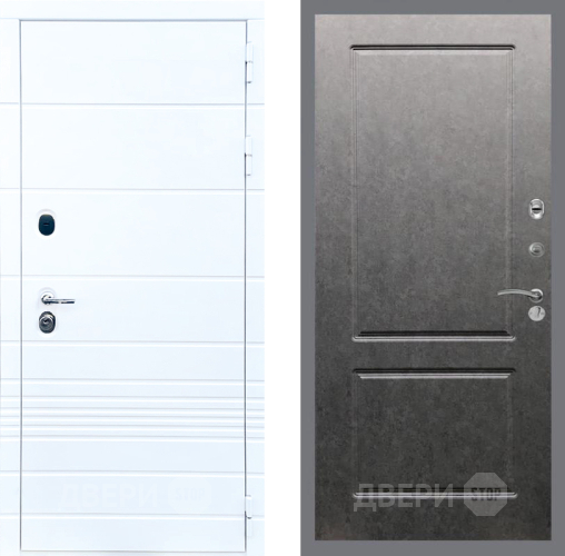Входная металлическая Дверь Стоп ТРЕНДО ФЛ-117 Штукатурка графит в Рузе