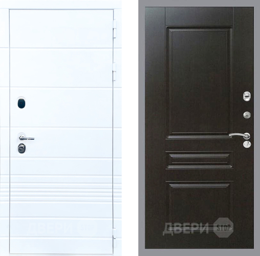 Входная металлическая Дверь Стоп ТРЕНДО ФЛ-243 Венге в Рузе