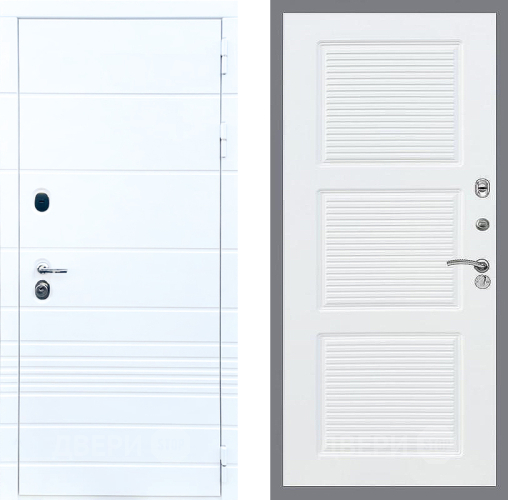 Входная металлическая Дверь Стоп ТРЕНДО ФЛ-1 Силк Сноу в Рузе