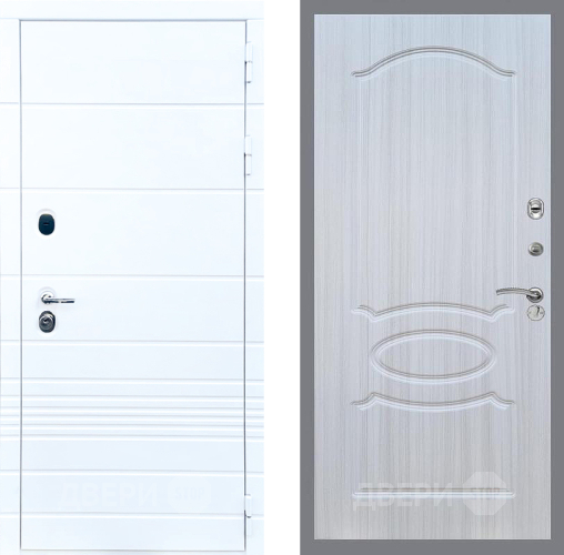 Входная металлическая Дверь Стоп ТРЕНДО ФЛ-128 Сандал белый в Рузе