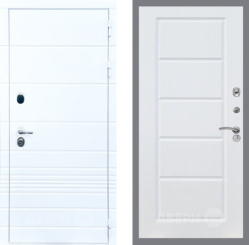 Входная металлическая Дверь Стоп ТРЕНДО ФЛ-39 Силк Сноу в Рузе