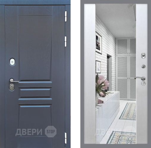 Входная металлическая Дверь Стоп ПЛАТИНУМ Зеркало СБ-16 Лиственница беж в Рузе