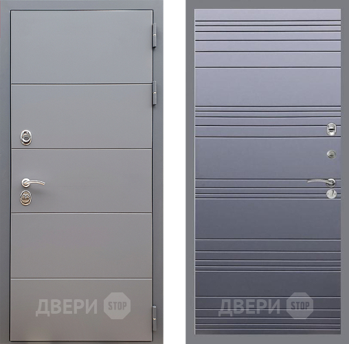 Входная металлическая Дверь Стоп АРТ ГРАФИТ Лайн Силк титан в Рузе