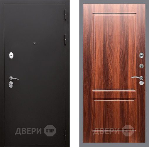 Входная металлическая Дверь Стоп КЛАССИК Шагрень ФЛ-117 Итальянский орех в Рузе