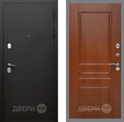 Входная металлическая Дверь Стоп КЛАССИК Шагрень ФЛ-243 Итальянский орех в Рузе