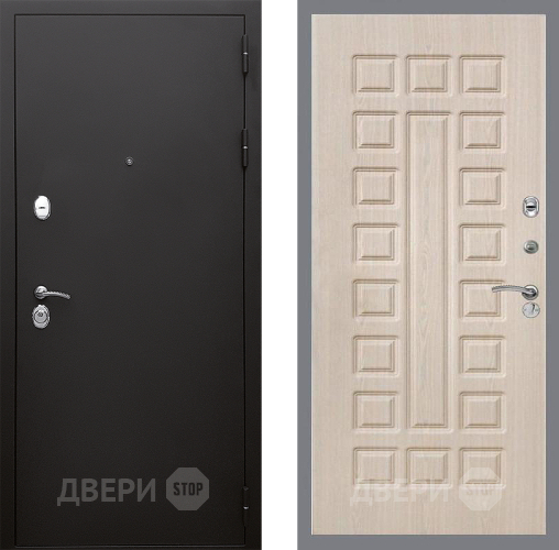 Входная металлическая Дверь Стоп КЛАССИК Шагрень ФЛ-183 Беленый дуб в Рузе