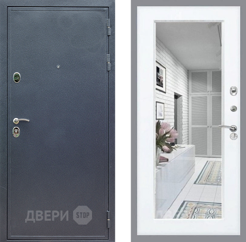 Дверь Стоп СИЛЬВЕР Зеркало Силк Сноу в Рузе