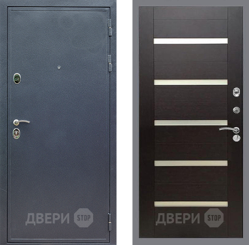 Входная металлическая Дверь Стоп СИЛЬВЕР СБ-14 венге поперечный в Рузе