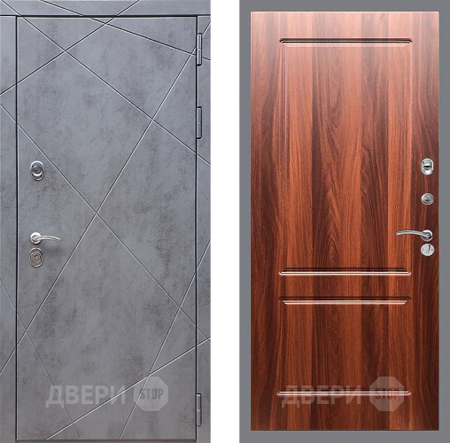 Входная металлическая Дверь Стоп Лучи ФЛ-117 Итальянский орех в Рузе