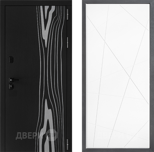 Входная металлическая Дверь Дверной континент ДК-12 ФЛ-655 Белый софт в Рузе