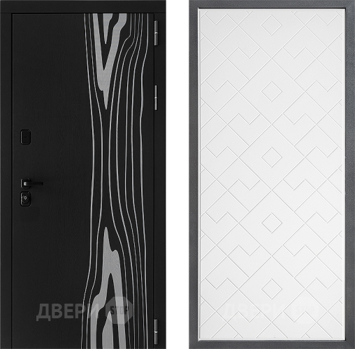 Входная металлическая Дверь Дверной континент ДК-12 ФЛ-Тиффани Белый софт в Рузе