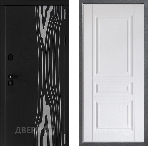 Входная металлическая Дверь Дверной континент ДК-12 ФЛ-243 Альберо Браш серебро в Рузе