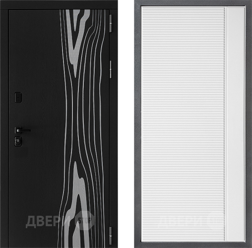 Входная металлическая Дверь Дверной континент ДК-12 ФЛ-757 Белое Стекло Софт милк в Рузе