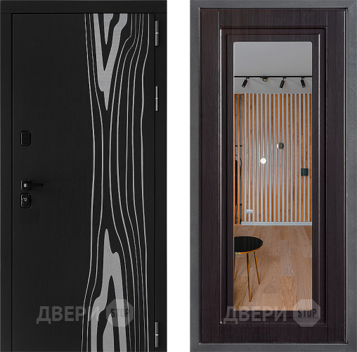 Входная металлическая Дверь Дверной континент ДК-12 ФЛЗ Зеркало Венге в Рузе