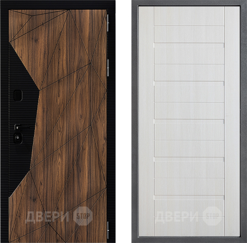 Входная металлическая Дверь Дверной континент ДК-11 ФЛ-70 Лиственница белая в Рузе