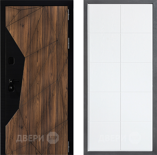 Входная металлическая Дверь Дверной континент ДК-11 ФЛ-Кватро Белое дерево в Рузе