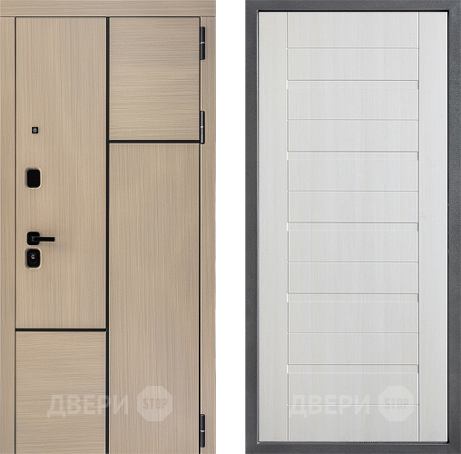 Входная металлическая Дверь Дверной континент ДК-14 ФЛ-70 Лиственница белая в Рузе
