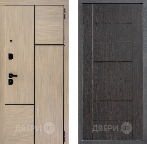 Входная металлическая Дверь Дверной континент ДК-14 ФЛ-Лайн Венге в Рузе