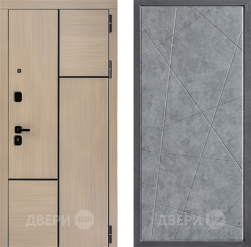 Входная металлическая Дверь Дверной континент ДК-14 ФЛ-655 Бетон серый в Рузе