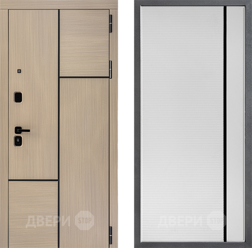 Дверь Дверной континент ДК-14 ФЛ-757 Черное Стекло Софт милк в Рузе