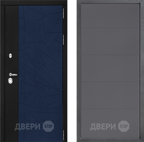 Входная металлическая Дверь Дверной континент ДК-9 ФЛ-649 Графит софт в Рузе