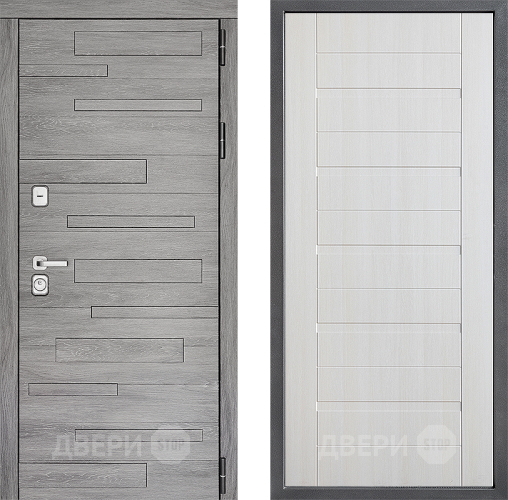 Входная металлическая Дверь Дверной континент ДК-10 ФЛ-70 Лиственница белая в Рузе