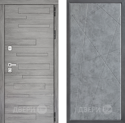 Входная металлическая Дверь Дверной континент ДК-10 ФЛ-655 Бетон серый в Рузе