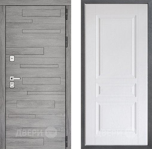 Входная металлическая Дверь Дверной континент ДК-10 ФЛ-243 Альберо Браш серебро в Рузе