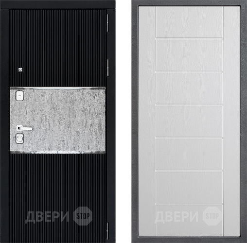 Входная металлическая Дверь Дверной континент ДК-13 ФЛ-Лайн Белое дерево в Рузе