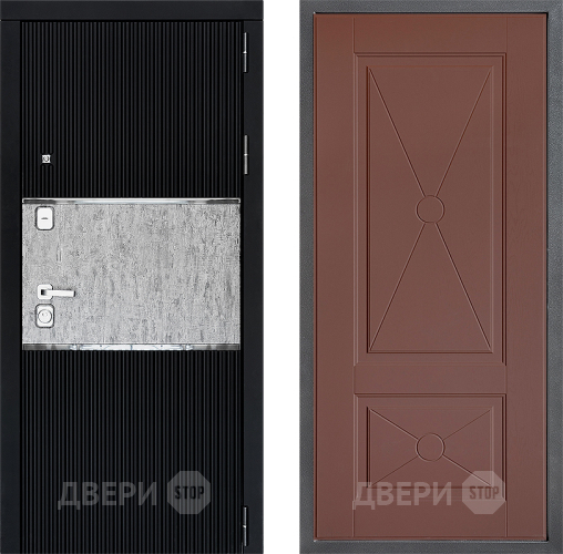 Входная металлическая Дверь Дверной континент ДК-13 ФЛ-617 Ясень шоколадный в Рузе