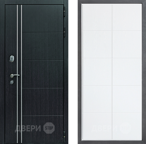 Входная металлическая Дверь Дверной континент Теплолюкс Дизайн ФЛ-Кватро Белое дерево в Рузе