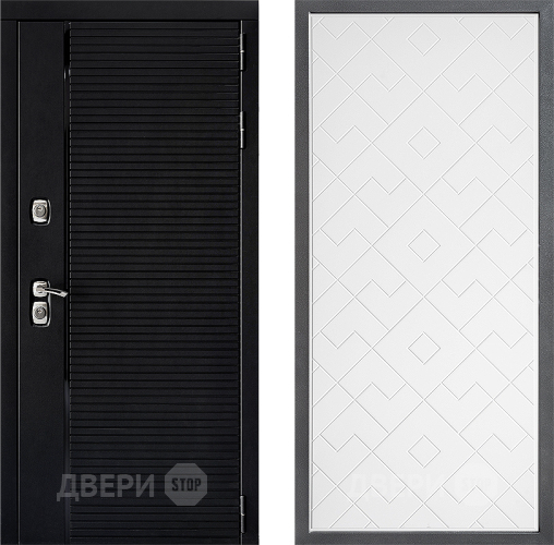 Входная металлическая Дверь Дверной континент ДК-1 ФЛ-Тиффани Белый софт в Рузе