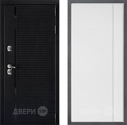 Входная металлическая Дверь Дверной континент ДК-1 ФЛ-757 Белое Стекло Софт милк в Рузе