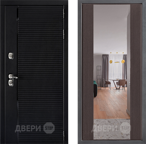 Входная металлическая Дверь Дверной континент ДК-1 ФЛЗ-1 Зеркало Венге в Рузе
