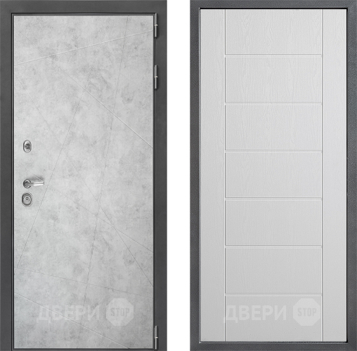 Входная металлическая Дверь Дверной континент ДК-3/743 ФЛ-Лайн Белое дерево в Рузе