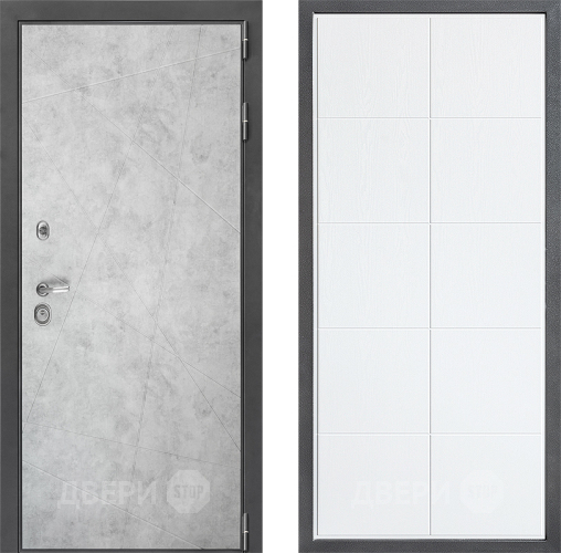 Входная металлическая Дверь Дверной континент ДК-3/743 ФЛ-Кватро Белое дерево в Рузе