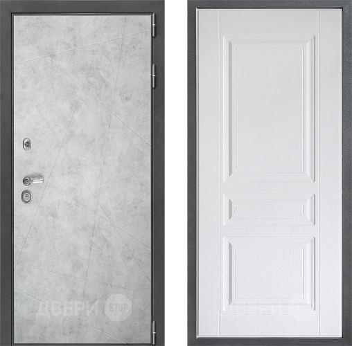 Входная металлическая Дверь Дверной континент ДК-3/743 ФЛ-243 Альберо Браш серебро в Рузе