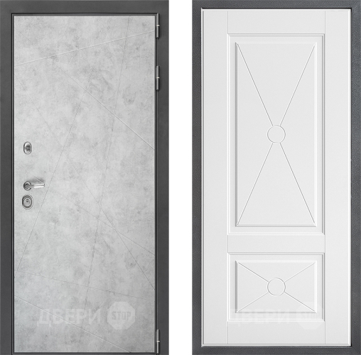 Входная металлическая Дверь Дверной континент ДК-3/743 ФЛ-617 Софт милк в Рузе