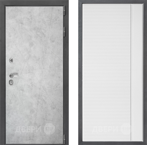 Входная металлическая Дверь Дверной континент ДК-3/743 ФЛ-757 Белое Стекло Софт милк в Рузе