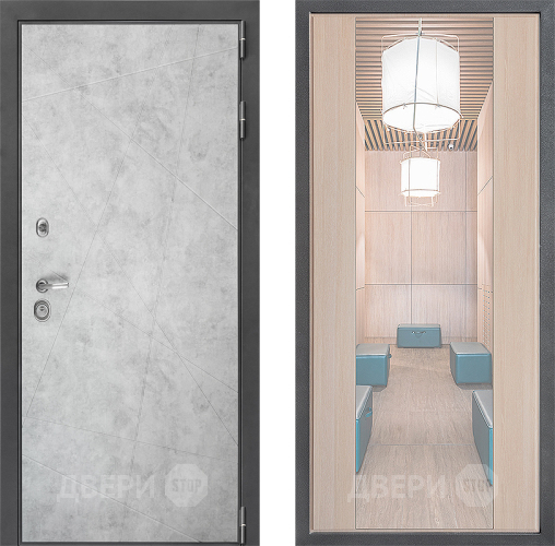 Дверь Дверной континент ДК-3/743 ФЛЗ-1 Зеркало Капучино в Рузе