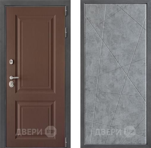 Входная металлическая Дверь Дверной континент ДК-3/729 ФЛ-655 Бетон серый в Рузе