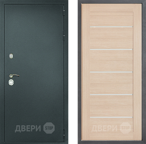 Входная металлическая Дверь Дверной континент Рубикон Серебро Дизайн ФЛ-46 Капучино в Рузе