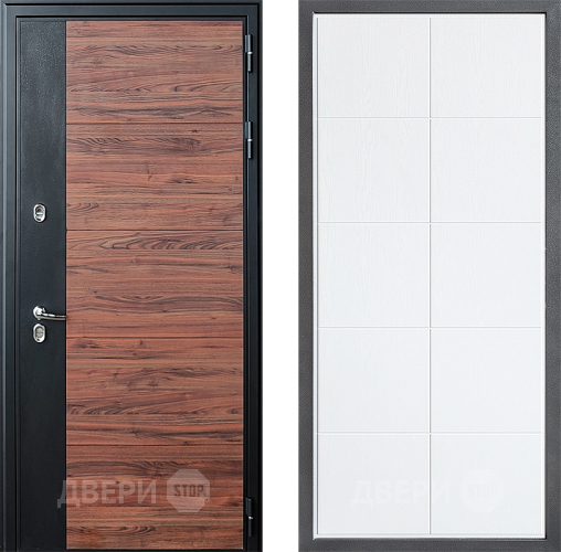 Входная металлическая Дверь Дверной континент ДК-15 Красное Дерево ТЕРМО ФЛ-Кватро Белое дерево в Рузе